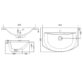 Calypso Brecon 2 Drawer Floor Standing Vanity Unit With Art Cast Marble White Basin - 650mm Wide - 1 TH - Image 5