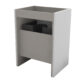 Calypso Brecon 2 Drawer Floor Standing Vanity Unit With Calypstone Aura Storm Grey Basin - 600mm Wide - No TH - Image 4
