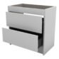 Calypso Brecon 2 Drawer Floor Standing Vanity Unit With Calypstone Aura Cirrus White Basin - 800mm Wide - No TH - Image 2