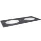 Calypso Bowland 2 Drawer Wall Hung Vanity Unit With Calypstone Aura Storm Grey Basin - 1200mm Wide - No TH - Image 3