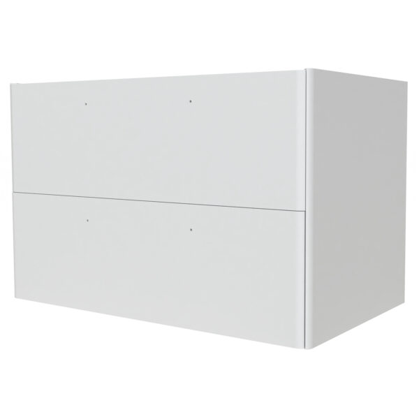 Calypso Isla 2 Drawer Wall Hung Vanity Unit With Milan Ceramic White Basin - 800mm Wide
