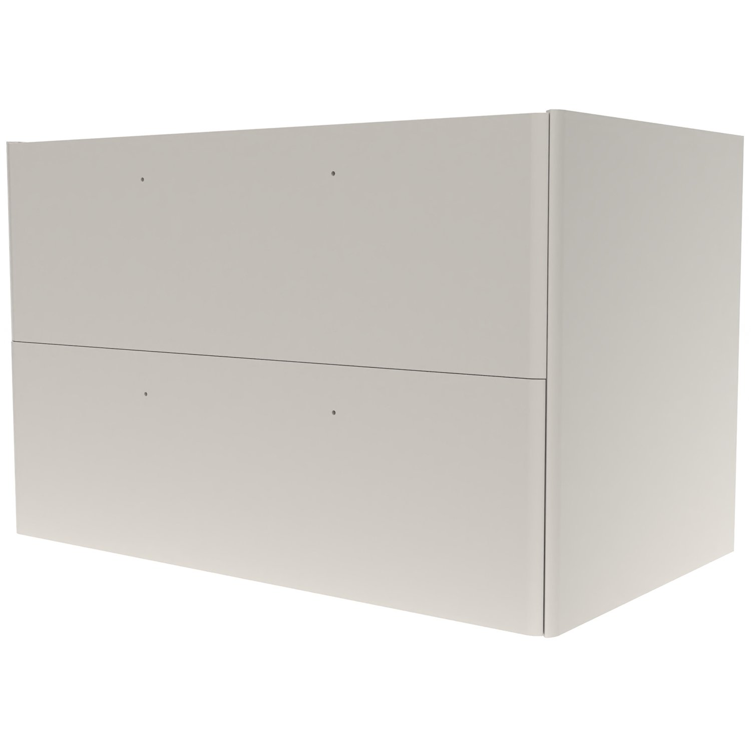 Calypso Isla 2 Drawer Wall Hung Vanity Unit With Milan Ceramic White Basin – 800mm Wide - Mist Grey