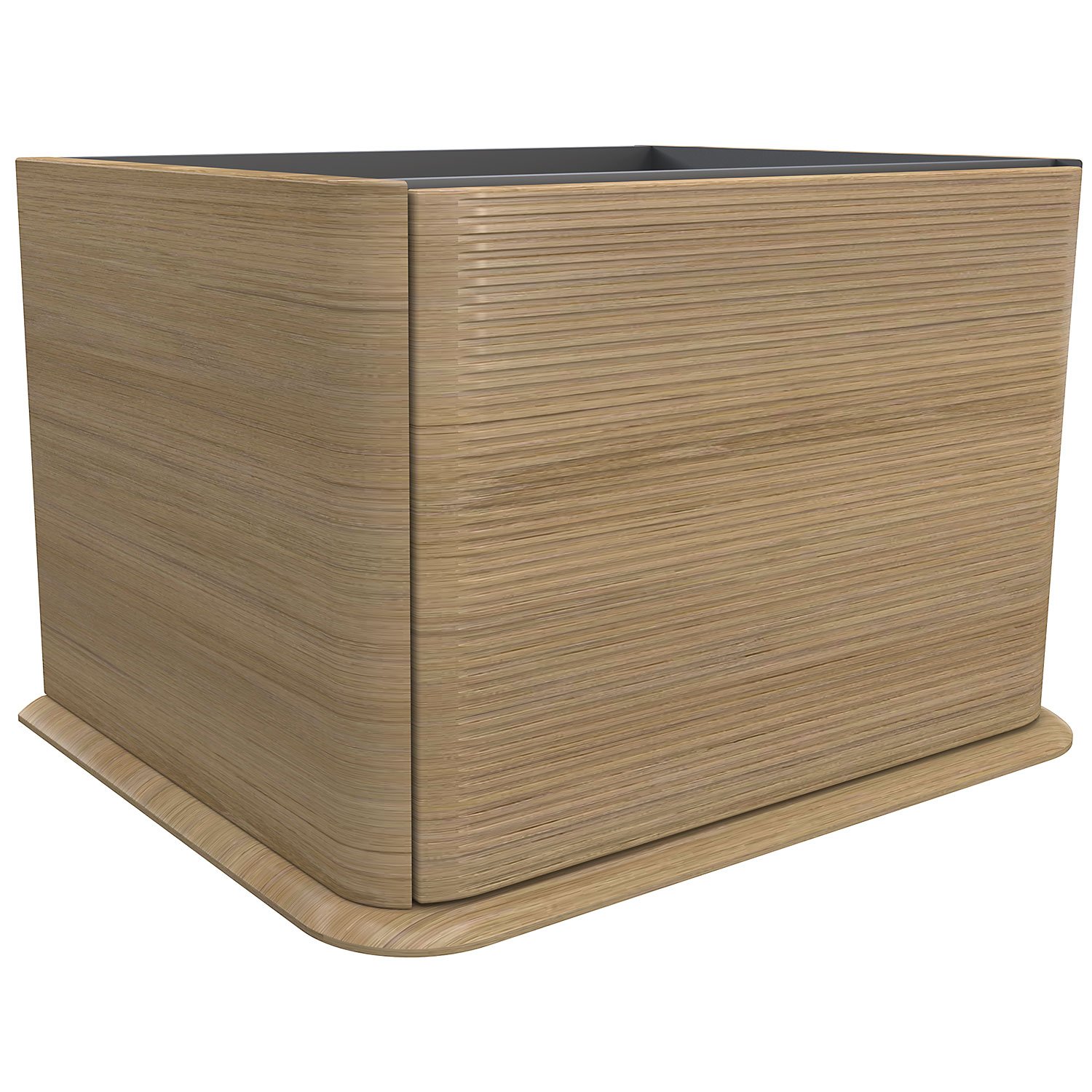 Calypso Petra 1 Drawer Wall Hung Vanity Unit With Solid Surface Worktop with Desert Sand Basin – 640mm Wide – 1 TH - Tortona Oak