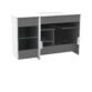 Calypso Casella 1 Door And 2 Drawer Wall Hung Vanity With Black Glass Basin - 1040mm Wide - 1 TH - Image 4
