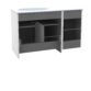 Calypso Casella 1 Door And 2 Drawer Wall Hung Vanity With Black Glass Basin - 1040mm Wide - 1 TH - Image 2