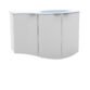 Calypso Casella 1 Door And 2 Drawer Wall Hung Vanity With Black Glass Basin - 1040mm Wide - 1 TH