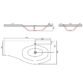 Calypso Casella 1 Door And 2 Drawer Wall Hung Vanity With Black Glass Basin - 1040mm Wide - 1 TH - Image 7
