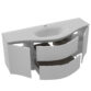Calypso Levanto 2 Door And 2 Drawer Wall Hung Vanity Unit With Black Glass Basin - 1375mm Wide - 1 TH - Image 9