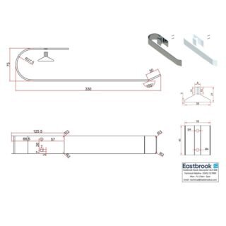Eastbrook Tunstall Towel Hanger - 330mm Wide - Image 2