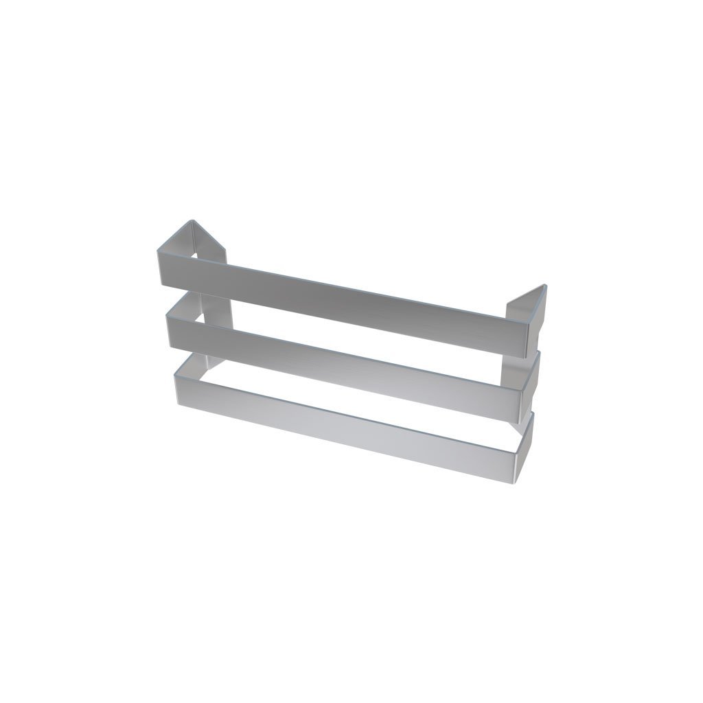 Eastbrook Flat Triple Towel Hanger – Brushed Stainless Steel - 375mm