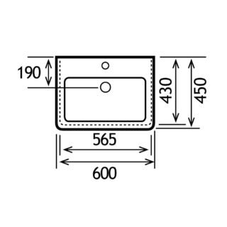 Eastbrook Classic 2 Door Floor Standing Vanity Unit with Inset Basin - 600mm Wide - Image 4