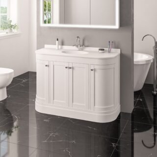 Eastbrook Hardwick 4 Door Floor Standing Vanity Unit With Basin - 1200mm Wide - 1 Tap Hole - Image 2