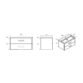 Eastbrook Cavone 2 Drawer Wall Hung Vanity Unit With Basin - 800mm Wide - 1 Tap Hole - Image 2