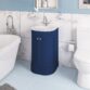 Eastbrook Hardwick 2 Door Floor Standing Vanity Unit With Basin - 1 Tap Hole - Colbalt Blue