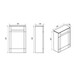 Eastbrook Hardwick Traditional WC Unit - 500mm Wide - Image 2