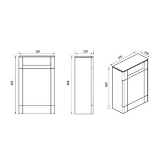 Eastbrook Hardwick Traditional WC Unit - 600mm Wide - Image 2