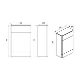 Eastbrook Cavone WC Unit - 500mm Wide - Image 3