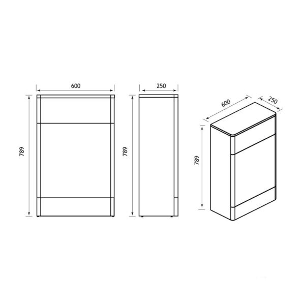 Eastbrook Cavone WC Unit - 600mm Wide - Image 2