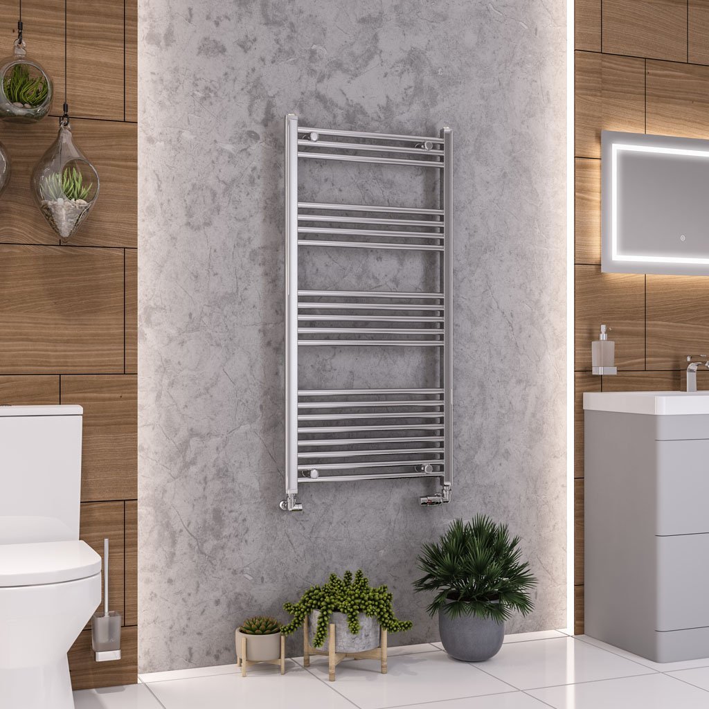 Eastbrook Wendover Straight Heated Towel Rail – Chrome - 1200mm x 600mm