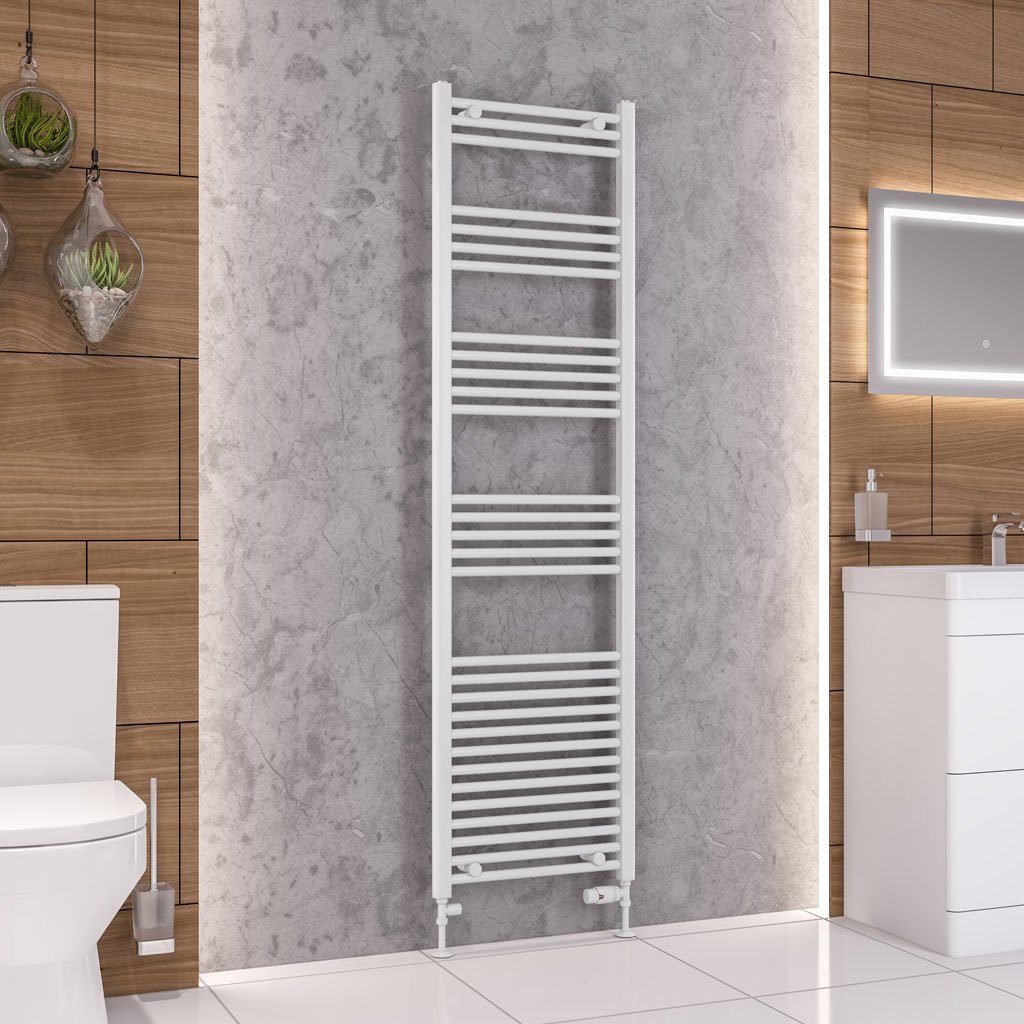 Eastbrook Wendover Straight Heated Towel Rail – White - 1800mm x 500mm