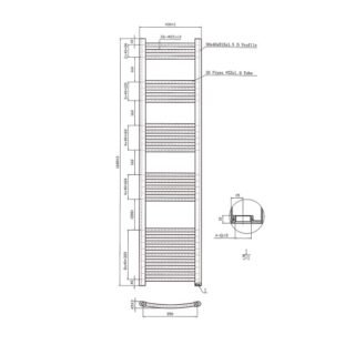 Eastbrook Wendover Curved Heated Towel Rail - Chrome - Image 43