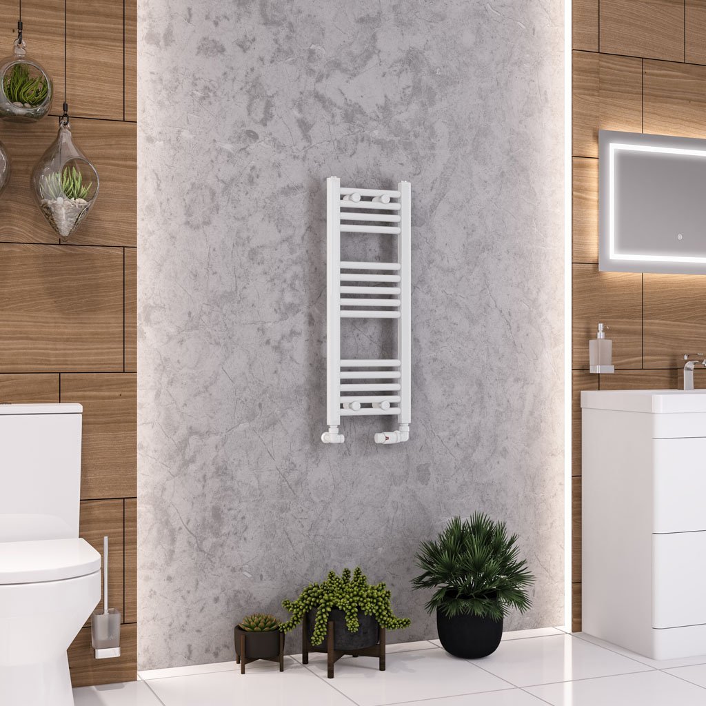 Eastbrook Wendover Straight Heated Towel Rail – White - 800mm x 300mm