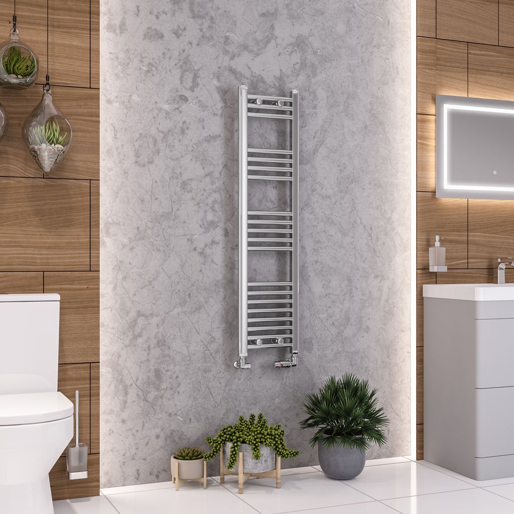 Eastbrook Wendover Straight Heated Towel Rail – Chrome - 1200mm x 300mm