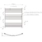 Eastbrook Wendover Curved Heated Towel Rail - Chrome - Image 34