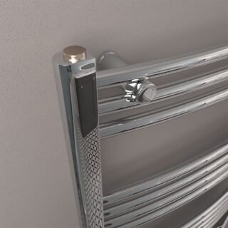 Eastbrook Wendover Curved Heated Towel Rail - Chrome - Image 3