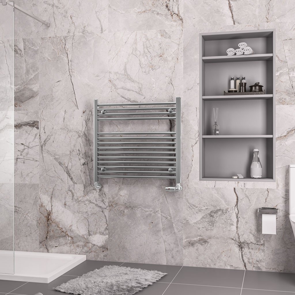 Eastbrook Biava Multirail Straight Heated Towel Rail – Chrome - 688mm x 750mm