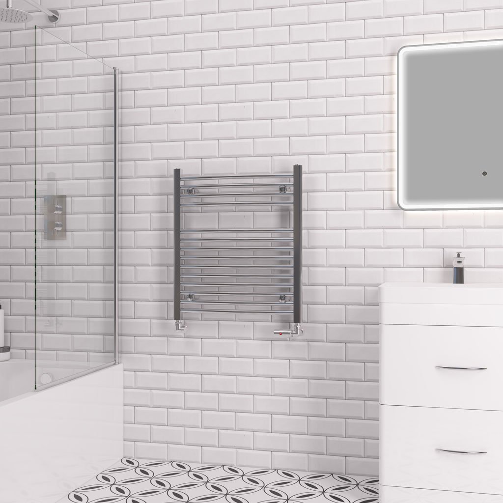 Eastbrook Biava Multirail Curved Heated Towel Rail – Chrome - 688mm x 600mm