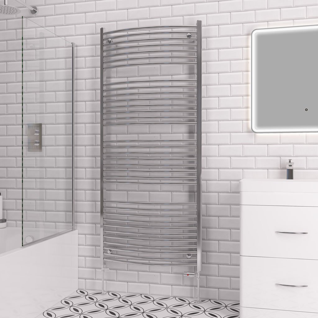 Eastbrook Biava Multirail Curved Heated Towel Rail – Chrome - 1720mm x 750mm