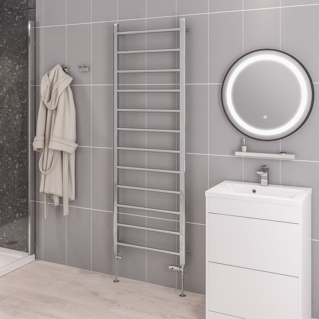 Eastbrook Tuscan Multirail Straight Heated Towel Rail – Chrome - 1750mm x 600mm