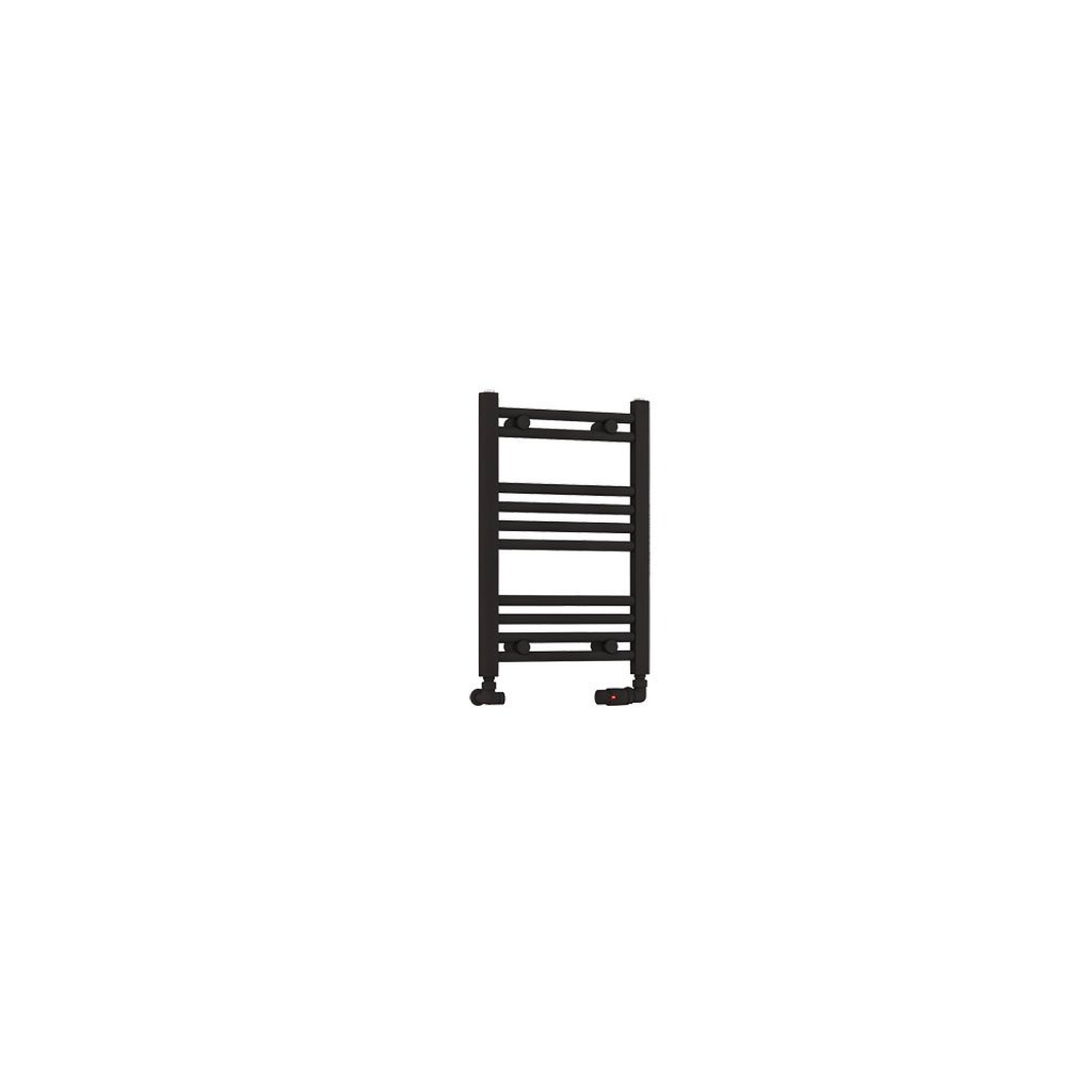 Eastbrook Wendover Straight Heated Towel Rail – Matt Black - 600mm x 400mm