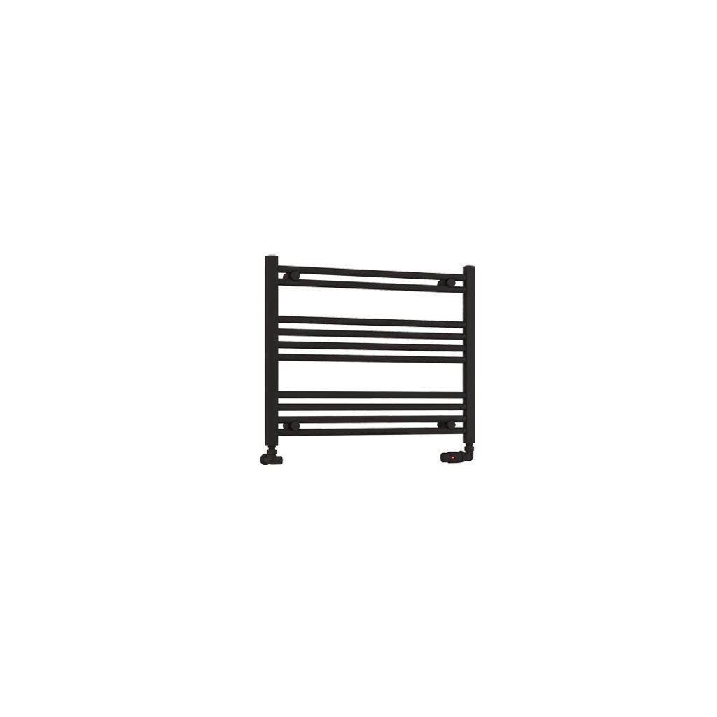 Eastbrook Wendover Straight Heated Towel Rail – Matt Black - 600mm x 750mm