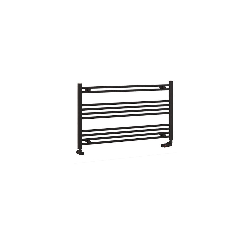 Eastbrook Wendover Straight Heated Towel Rail – Matt Black - 600mm x 1000mm