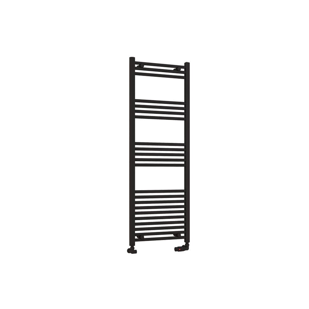 Eastbrook Wendover Straight Heated Towel Rail – Matt Black - 1400mm x 500mm
