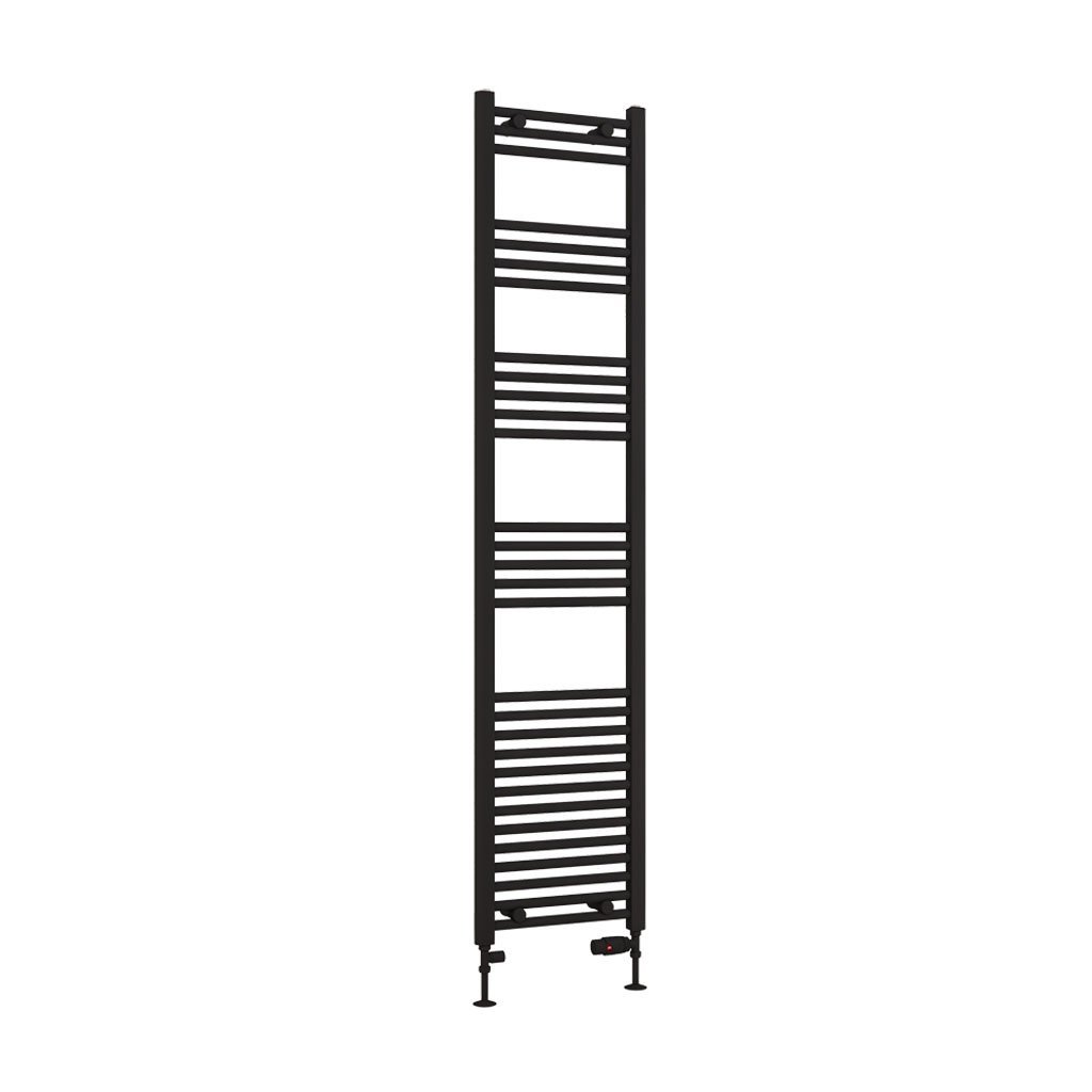Eastbrook Wendover Straight Heated Towel Rail – Matt Black - 1800mm x 400mm