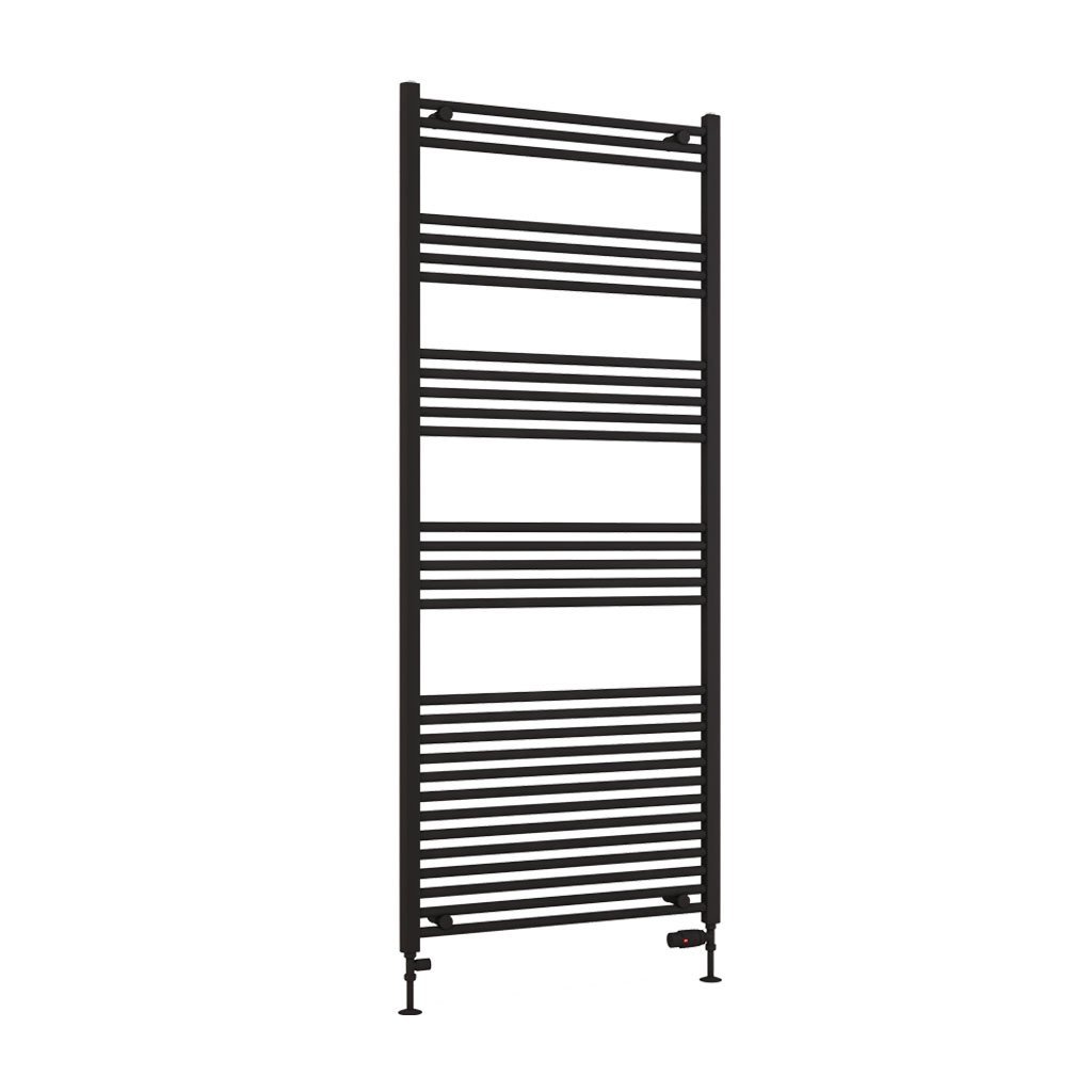 Eastbrook Wendover Straight Heated Towel Rail – Matt Black - 1800mm X 750mm
