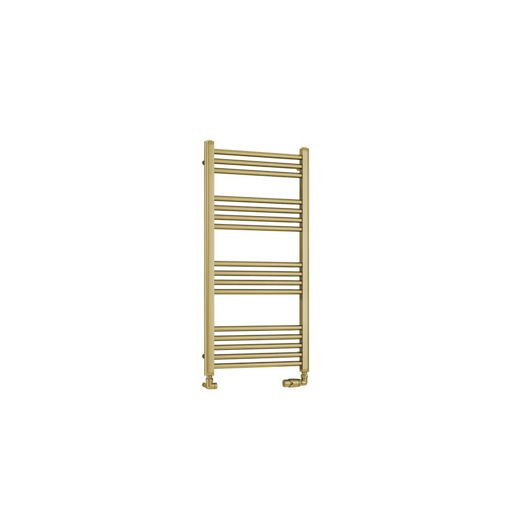 Eastbrook Wendover Straight Heated Towel Rail – Brushed Brass - 1000mm x 500mm
