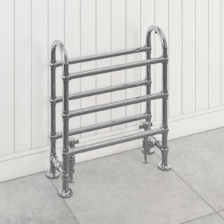 Eastbrook Painswick Vertical Traditional Heated Towel Rail - 778mm x 686mm - Chrome - Image 2