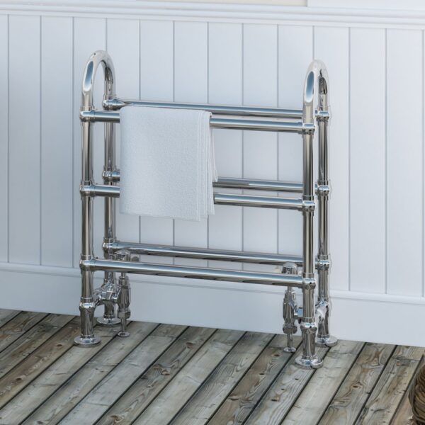 Eastbrook Painswick Vertical Traditional Heated Towel Rail - 778mm x 686mm - Chrome