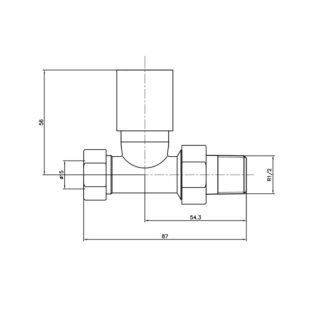 Eastbrook Straight Manual Radiator Valves Pair - Image 2