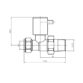 Eastbrook Minimalist Straight Manual Radiator Valves Pair - Chrome - Image 2