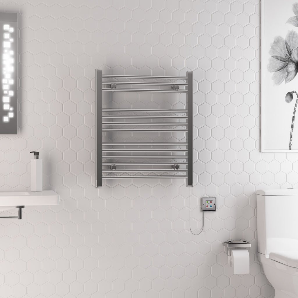 Eastbrook Biava Dry Element Electric Towel Rail – Chrome - 700mm x 600mm