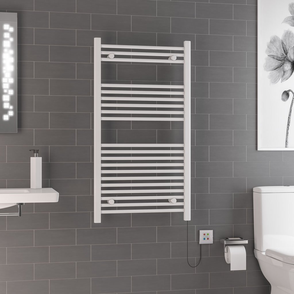 Eastbrook Biava Dry Element Electric Towel Rail – Gloss White - 1100mm x 600mm