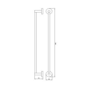 Eastbrook Genoa Single Towel Bar - Chrome - Image 2