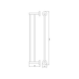 Eastbrook Genoa Double Towel Rail - Chrome - Image 2