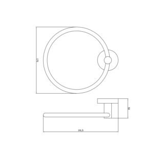 Eastbrook Genoa Metal Towel Ring - Chrome - Image 2
