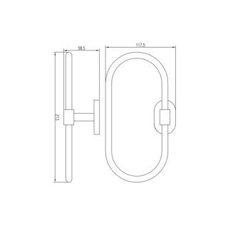 Eastbrook Salerno Towel Ring - Chrome - Image 2